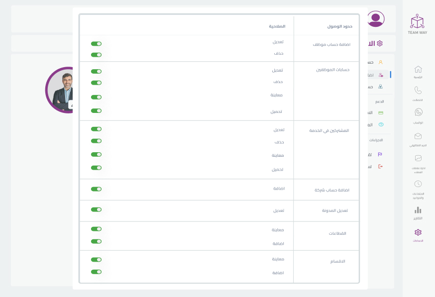 حدود وصول الموظف