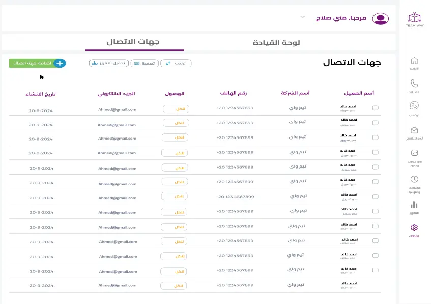 واجهة الاتصالات